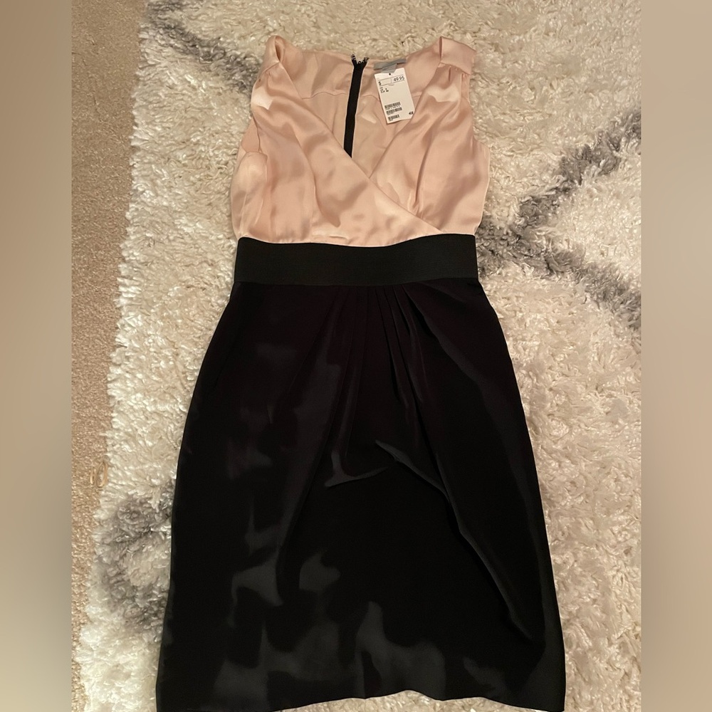 H&M draped color block dress